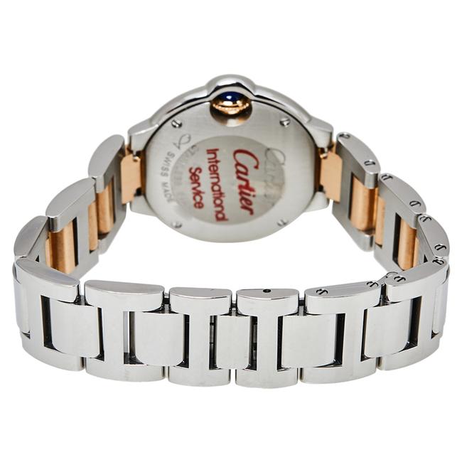 Cartier Mother Of Pearl 18k Rose Gold & Stainless Steel Ballon Bleu 3009 Womens Wristwatch 28 Mm Watch