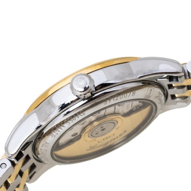 Longines White Two-tone Stainless Steel Flagship L4.274.3 Womens Wristwatch 26 Mm Watch