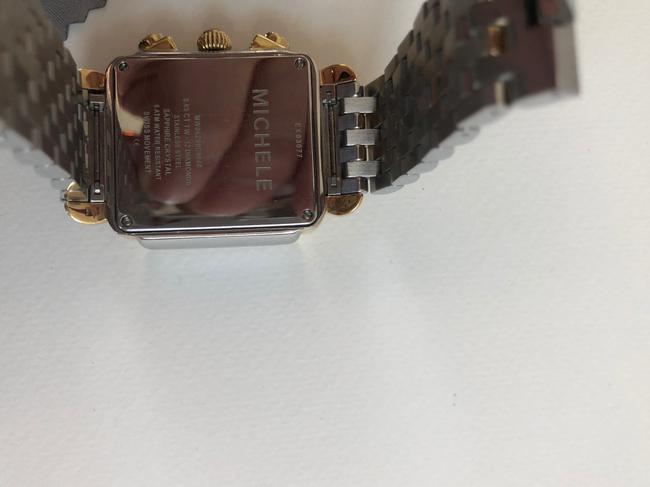 Michele Two Tone Gold and Silver Diamond Chronograph Watch