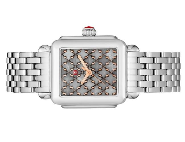 Michele Two Tone Deco Mosaic Mother Of Pearl Womens Mww06t000184 Watch