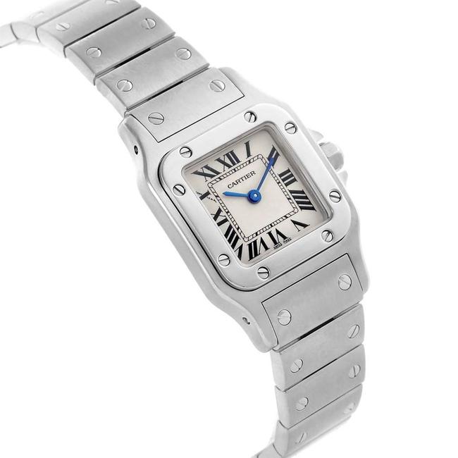 Cartier Silver Stainless Steel Santos Galbee Small W20056d6 Womens Wristwatch 24mm Watch