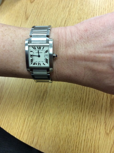Cartier Stainless Steel Tank Fran?aise Medium Quartz with Date Watch