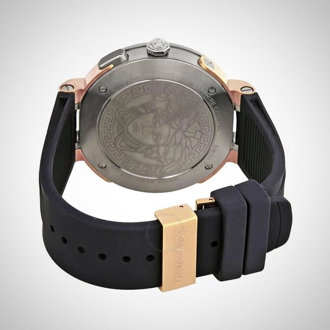 Versace Black/Brown Vcn030017 V-extreme Chronograph Dial Rubber Strap Watch