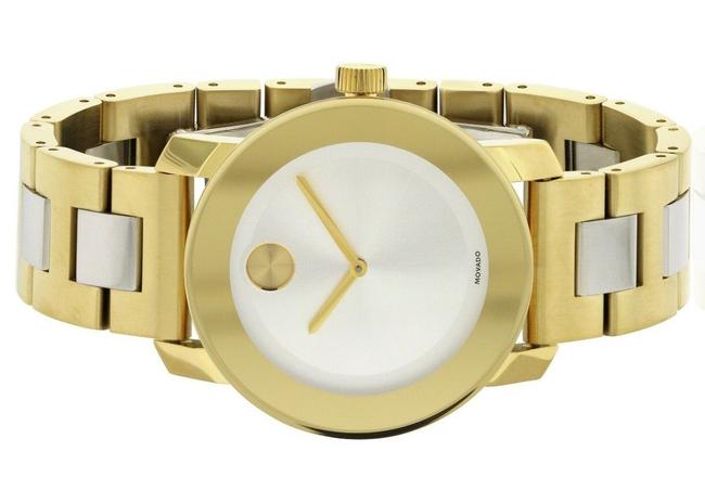 Movado Gold Two Tone Stainless Steel Midsize 3600129 Watch
