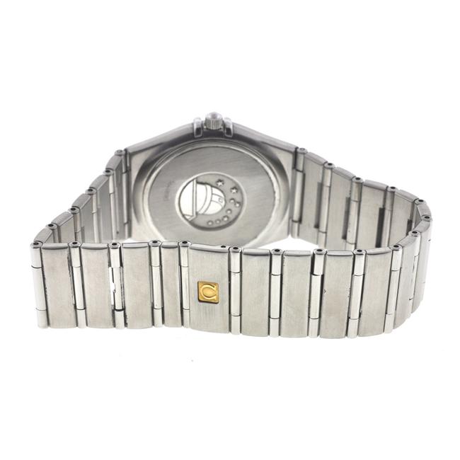 Omega White Constellation Stainless Steel Diamonds Bezel Watch