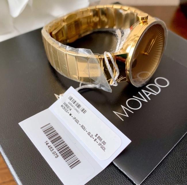 Movado Gold Womens Edge Swiss Quartz Bracelet 34mm Watch Movado Gold Womens Edge Swiss Quartz Bracelet 34mm Watch