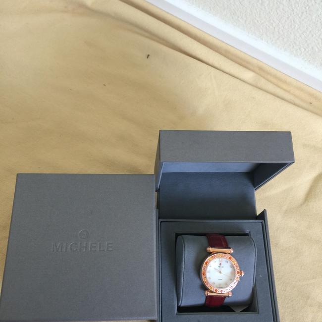 Michele New Caber Topaz Pink Sprinkles Rose Gold Diamond Dial Mw16a42b5046 Watch Michele New Caber Topaz Pink Sprinkles Rose Gold Diamond Dial Mw16a42b5046 Watch