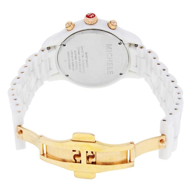Michele White Jetway Diamond 0.50cttw Ceramic Plated Steel Ladies Mww17b000008 Watch Michele White Jetway Diamond 0.50cttw Ceramic Plated Steel Ladies Mww17b000008 Watch