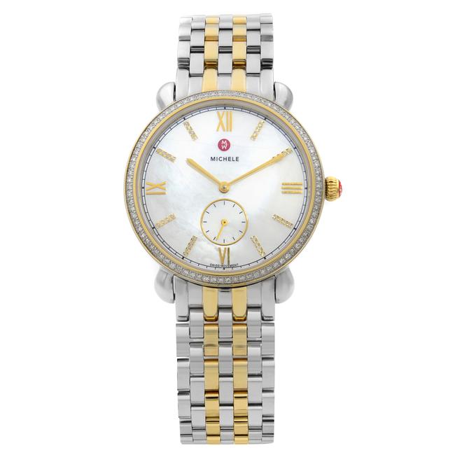 Michele Two Tone Steel Gracile Mop Dial Quartz Ladies Mww26a0000 Watch Michele Two Tone Steel Gracile Mop Dial Quartz Ladies Mww26a0000 Watch