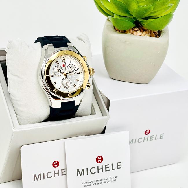 Michele Black/Godl-tone Jellybean Two-tone 18k Gold Mww12f000096 Watch Michele Black/Godl-tone Jellybean Two-tone 18k Gold Mww12f000096 Watch