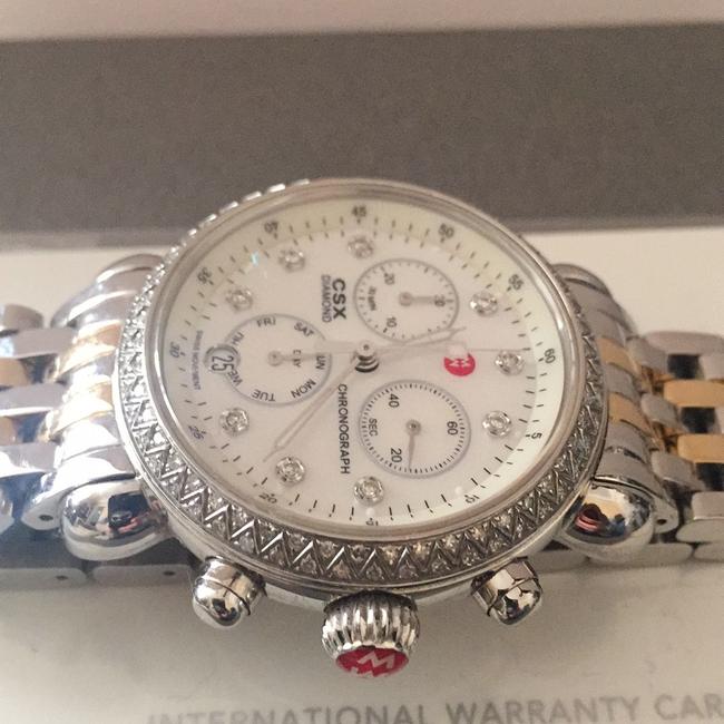 Michele Silver and 18k Gold Csx-36 Diamond Dial 2 Tone Watch Michele Silver and 18k Gold Csx-36 Diamond Dial 2 Tone Watch