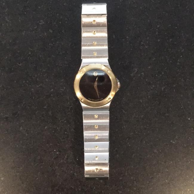 Movado Black Silver Gold Watch Movado Black Silver Gold Watch