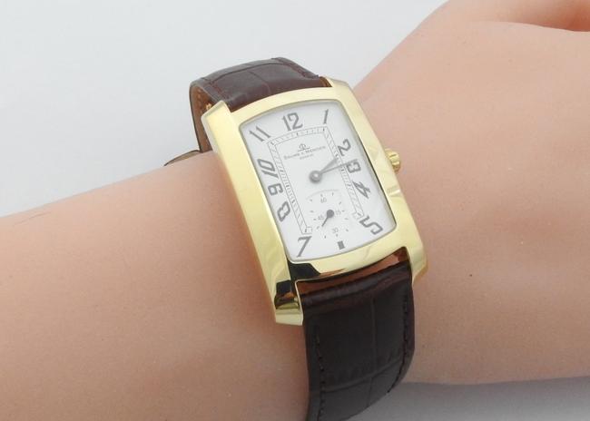 Baume & Mercier Yellow Gold Hampton 18k Mens White Dial 7345 Watch Baume & Mercier Yellow Gold Hampton 18k Mens White Dial 7345 Watch