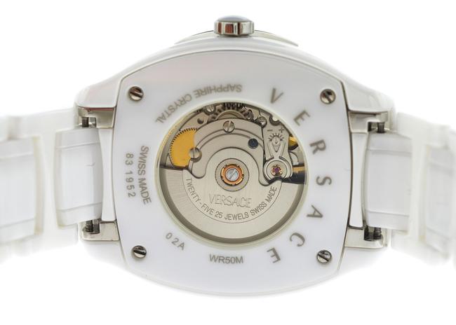 Versace Silver White New Dv One 02acs1d001 Sc01 Ceramic Diamond 41mm Watch Versace Silver White New Dv One 02acs1d001 Sc01 Ceramic Diamond 41mm Watch