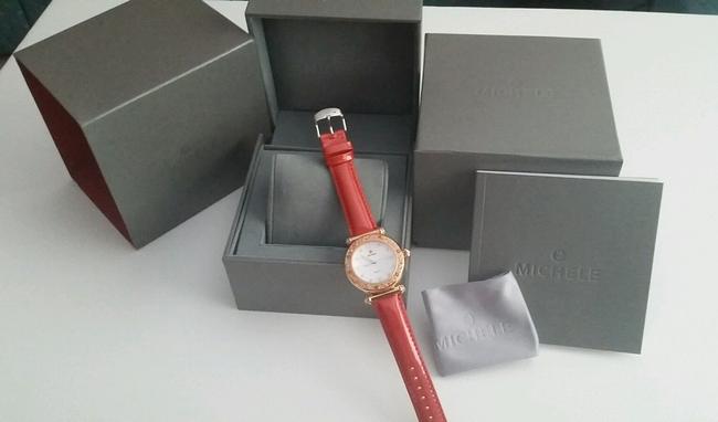 Michele Rose Gold Topaz Orange New Limited Edition 088/100 Caber Diamond Marker Watch Michele Rose Gold Topaz Orange New Limited Edition 088/100 Caber Diamond Marker Watch