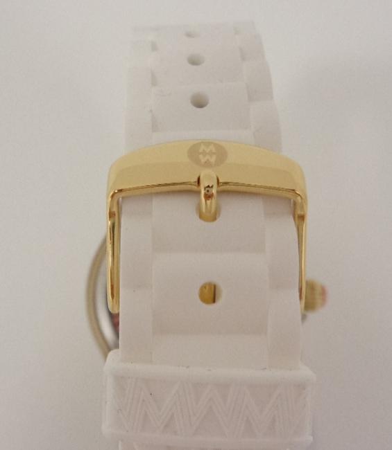 Michele White/Gold Jelly Mww12f000077 Womens Bean Chronograph Tone Silicon New Watch Michele White/Gold Jelly Mww12f000077 Womens Bean Chronograph Tone Silicon New Watch