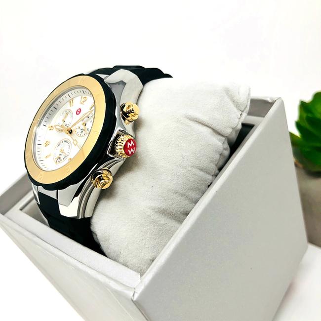 Michele Black/Silver/Gold-tone Jelly New Tahitian Bean Two-tone Golden Mww12f000057 Watch Michele Black/Silver/Gold-tone Jelly New Tahitian Bean Two-tone Golden Mww12f000057 Watch