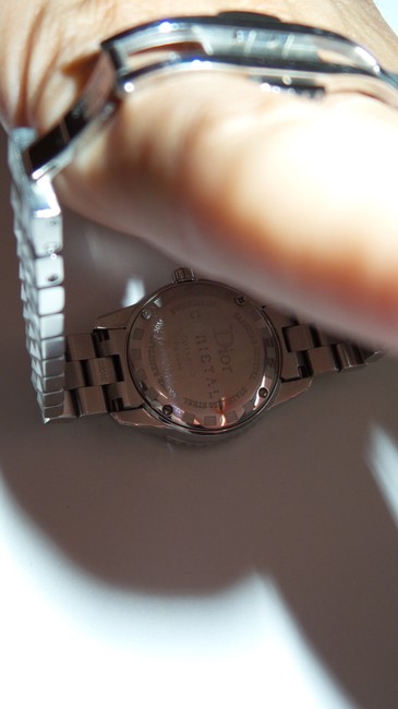 Dior Silver and White Christian Stainless Steel Sapphire Diam 50m Quartz Watch Dior Silver and White Christian Stainless Steel Sapphire Diam 50m Quartz Watch