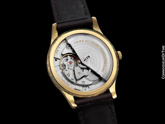 IWC Silver (Toned To A Sepia) 1961 Vintage Mens Cal. 853 with Date - 18k Gold F Watch IWC Silver (Toned To A Sepia) 1961 Vintage Mens Cal. 853 with Date - 18k Gold F Watch