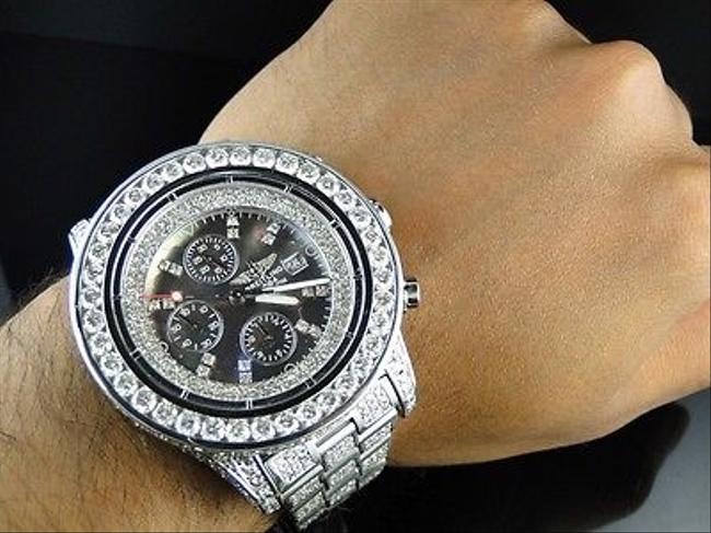 Breitling Stainless Steel Mens Custom Super Avenger 1 Row Big 53mm Diamond 32 Ct Watch Breitling Stainless Steel Mens Custom Super Avenger 1 Row Big 53mm Diamond 32 Ct Watch