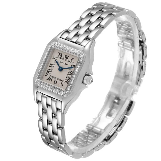 Cartier Silver Diamonds 18k White Gold Panthere Wf3091f3 Womens Wristwatch 22 X 22 Mm Watch Cartier Silver Diamonds 18k White Gold Panthere Wf3091f3 Womens Wristwatch 22 X 22 Mm Watch
