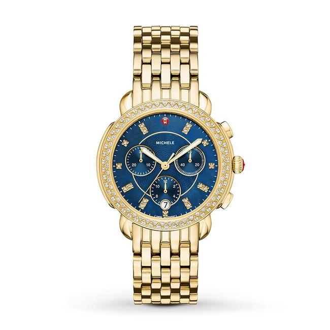 Michele Gold Sidney Blue Mother Of Pearl Diamond Mww30a000011 Watch Michele Gold Sidney Blue Mother Of Pearl Diamond Mww30a000011 Watch