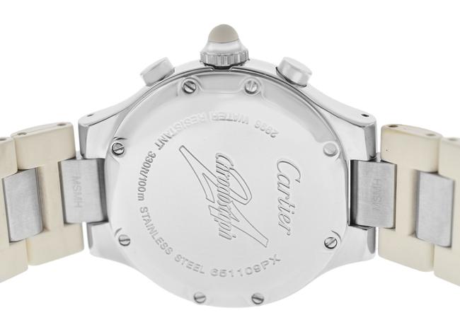 Cartier Silver Ladies Chronoscaph 2996 Steel 32mm Chrono Date Watch Cartier Silver Ladies Chronoscaph 2996 Steel 32mm Chrono Date Watch