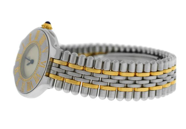 Cartier Gold Silver Ladies Must De Bullet Quartz Steel 28mm Watch Cartier Gold Silver Ladies Must De Bullet Quartz Steel 28mm Watch