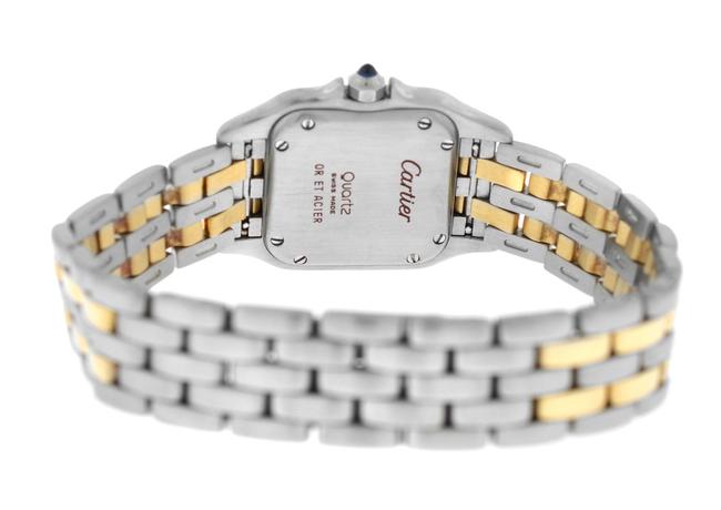 Cartier Yellow Gold Silver Ladies Panthere 2 Row Steel Quartz 22mm Watch Cartier Yellow Gold Silver Ladies Panthere 2 Row Steel Quartz 22mm Watch