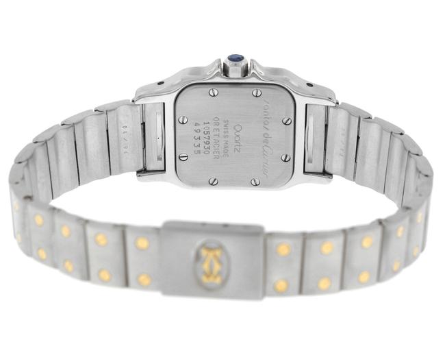 Cartier Yellow Gold Silver Ladies Santos Galbee 1057930 18k Quartz Watch Cartier Yellow Gold Silver Ladies Santos Galbee 1057930 18k Quartz Watch
