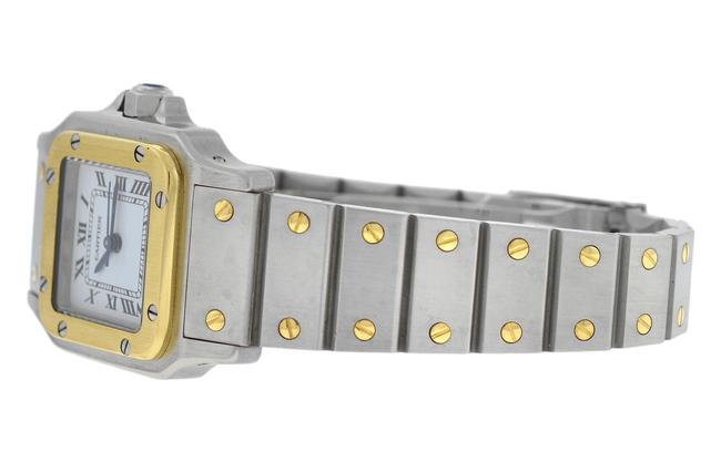 Cartier Yellow Gold Silver Ladies Santos Galbee 24mm 18k Watch Cartier Yellow Gold Silver Ladies Santos Galbee 24mm 18k Watch