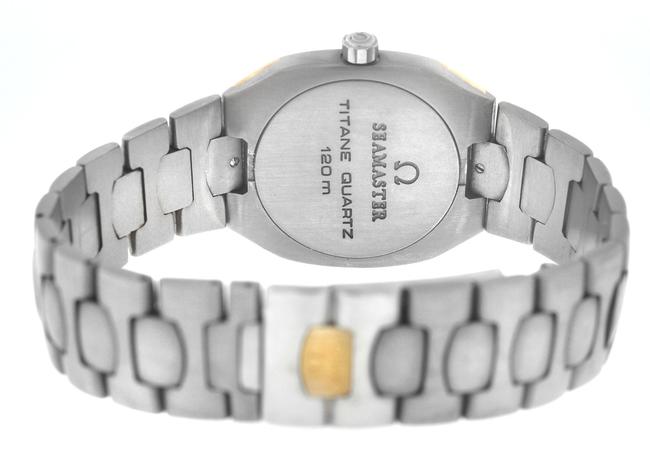 Omega Silver Gold Mens Unisex Seamaster Polaris 196.0291 Titane Quartz Watch Omega Silver Gold Mens Unisex Seamaster Polaris 196.0291 Titane Quartz Watch