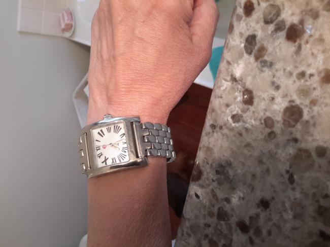 Michele White Stainless Steel Mini Mm Watch Michele White Stainless Steel Mini Mm Watch