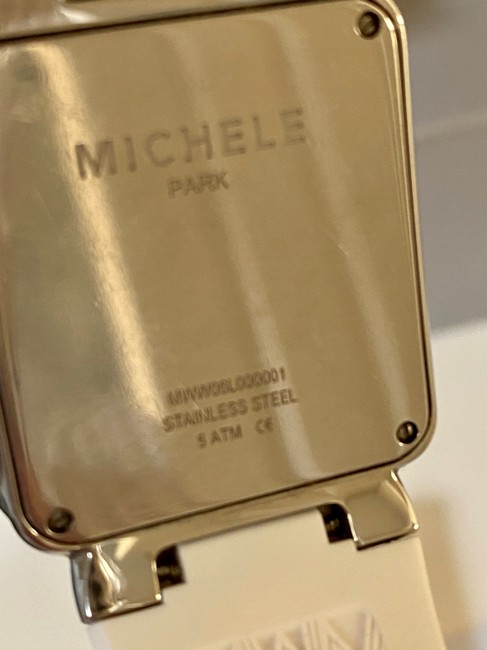 Michele White Jelly Womens Park Bean Casual Watch Michele White Jelly Womens Park Bean Casual Watch