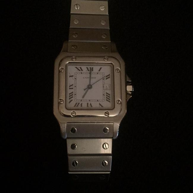 Cartier Silver Santos De Galbee Watch Cartier Silver Santos De Galbee Watch