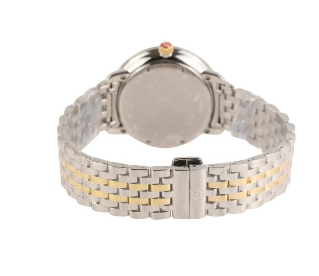 Michele Silver Gold Two-tone Serein Mid Mother Of Pearl Diamond Watch Michele Silver Gold Two-tone Serein Mid Mother Of Pearl Diamond Watch
