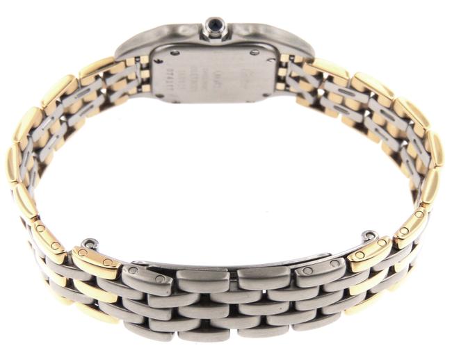 Cartier White Panthere 3 Row 18k Yellow Gold and Ss Diamonds Bezel Watch Cartier White Panthere 3 Row 18k Yellow Gold and Ss Diamonds Bezel Watch