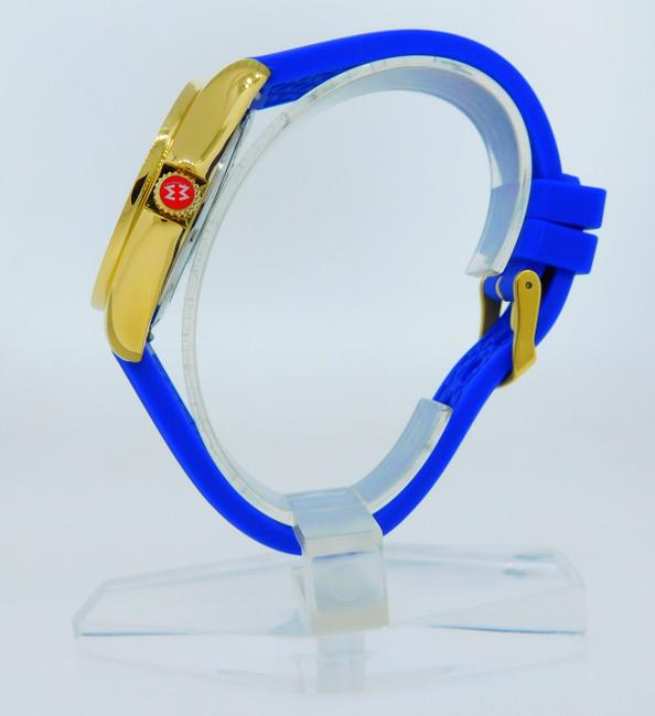 Michele Blue Cape Silicone Gold Tone Mww27a000026 Watch Michele Blue Cape Silicone Gold Tone Mww27a000026 Watch