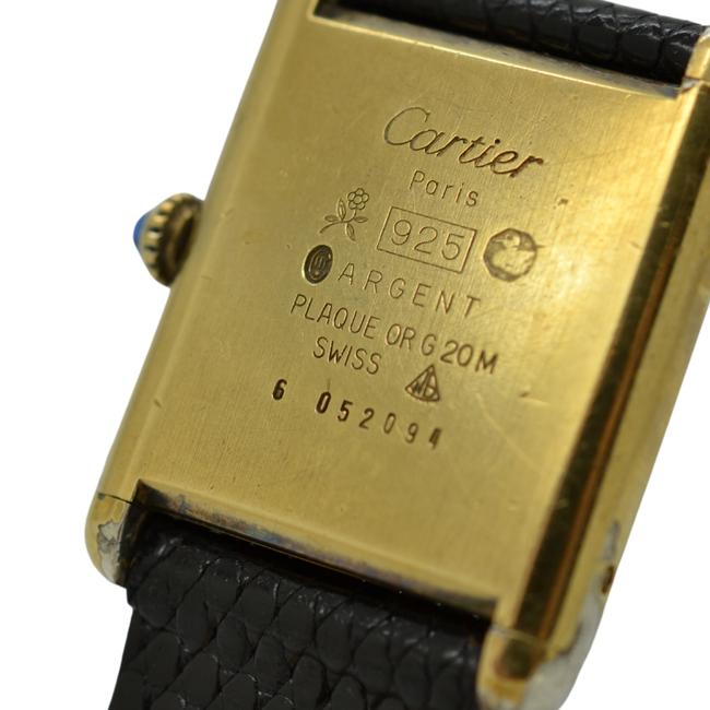 Cartier Black Must De Vermeil Silver Gold Plated Dial Hand Wind Watch Cartier Black Must De Vermeil Silver Gold Plated Dial Hand Wind Watch