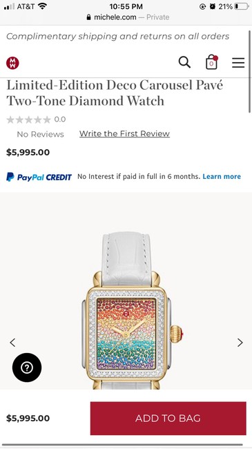 Michele Rainbow Limited-edition Deco Carousel Diamond Watch Michele Rainbow Limited-edition Deco Carousel Diamond Watch