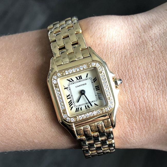 Cartier Yellow White Panthere 18k Gold Diamond Bezel Ladies Watch Cartier Yellow White Panthere 18k Gold Diamond Bezel Ladies Watch