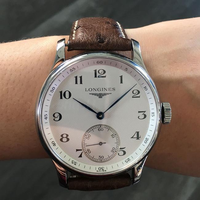 Longines White Black Stainless Steel Master Collection Leather Watch Longines White Black Stainless Steel Master Collection Leather Watch