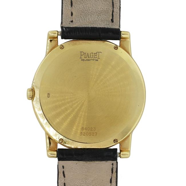 Piaget Gold Black Dancer 18k Yellow On Leather Strap Quartz Watch Piaget Gold Black Dancer 18k Yellow On Leather Strap Quartz Watch