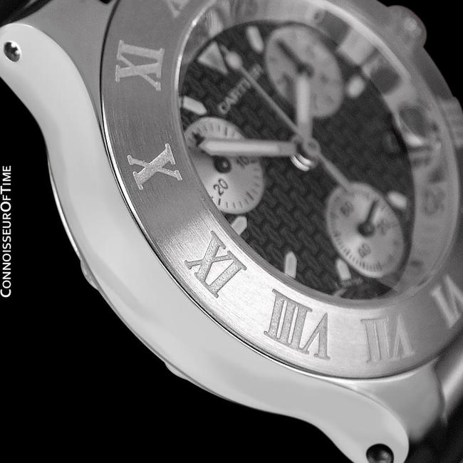 Cartier Dark Gray 21c Mens Chronoscaph Chronograph Ref. 2424 - Stainless Steel Watch Cartier Dark Gray 21c Mens Chronoscaph Chronograph Ref. 2424 - Stainless Steel Watch