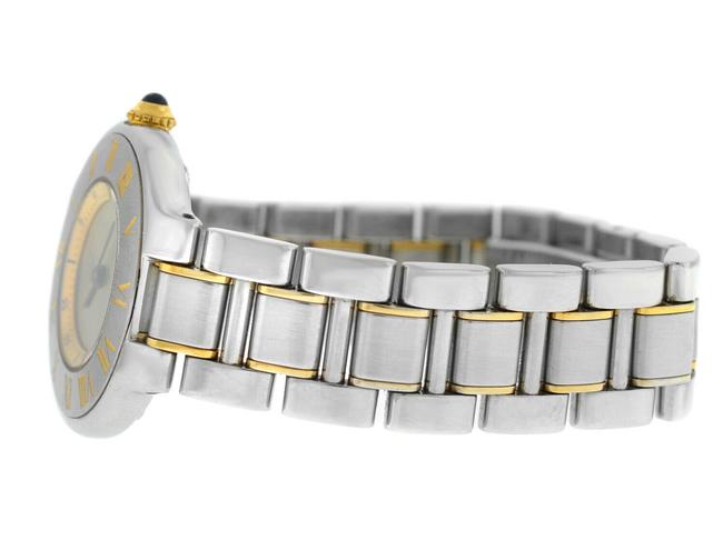 Cartier Yellow Gold Silver Must De 1340 Ladies Quartz Steel 28mm Watch Cartier Yellow Gold Silver Must De 1340 Ladies Quartz Steel 28mm Watch