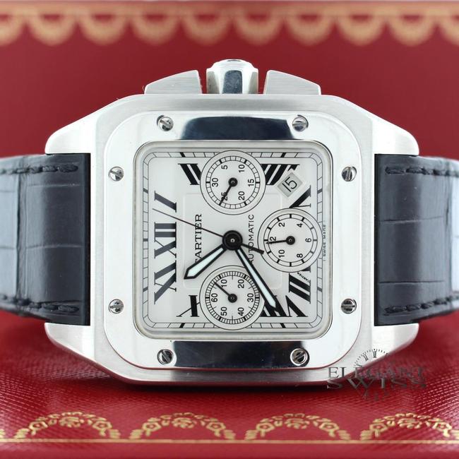 Cartier Box XL Santos 100 Chronograph Steel Mens W20090x8 Box&papers Watch Cartier Box XL Santos 100 Chronograph Steel Mens W20090x8 Box&papers Watch
