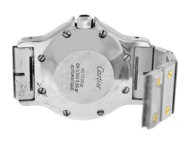 Cartier Gold Silver Santos Octagon 18k Yellow Steel 30mm Watch Cartier Gold Silver Santos Octagon 18k Yellow Steel 30mm Watch