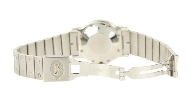 Cartier Silver Santos Octagon Date 30mm Watch Cartier Silver Santos Octagon Date 30mm Watch