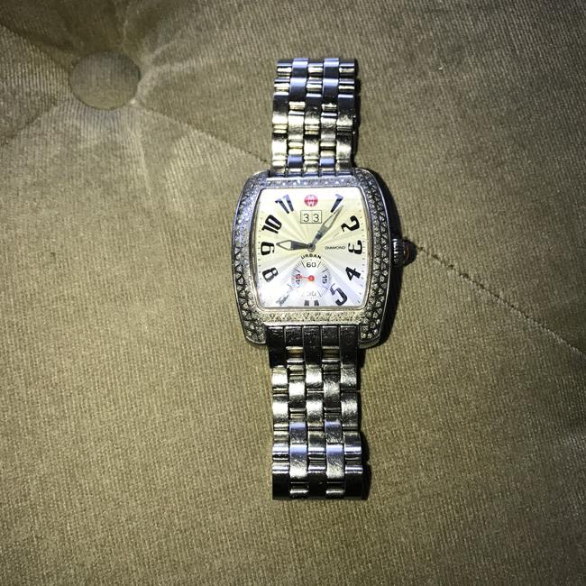 Michele Silver/ Stainless Steal Urban Diamond Watch Michele Silver/ Stainless Steal Urban Diamond Watch