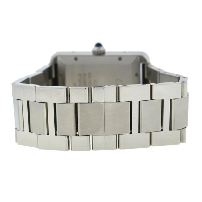 Cartier White XL Tank Solo Stainless Steel Mens Watch Cartier White XL Tank Solo Stainless Steel Mens Watch